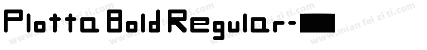 Plotta Bold Regular字体转换
